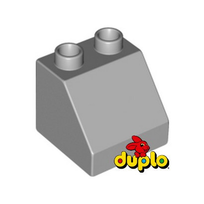 LEGO DUPLO 4222193 TUILE 2X2X1.5  45° - MEDIUM STONE GREY