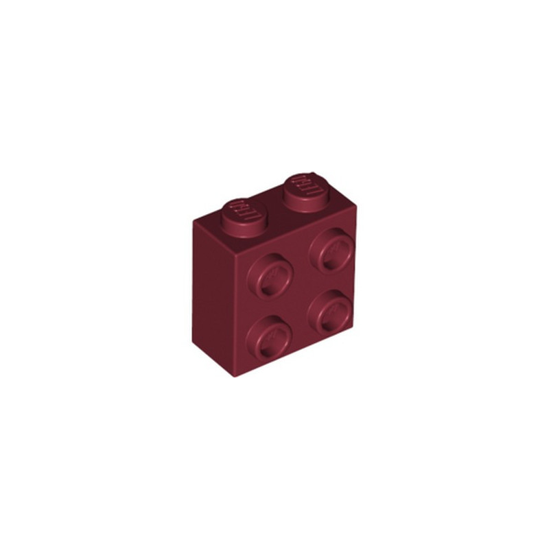 LEGO 6359684 BRIQUE 1X2X1 2/3 W/4 KNOBS - NEW DARK RED