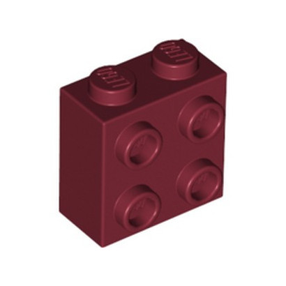 LEGO 6359684 BRIQUE 1X2X1 2/3 W/4 KNOBS - NEW DARK RED