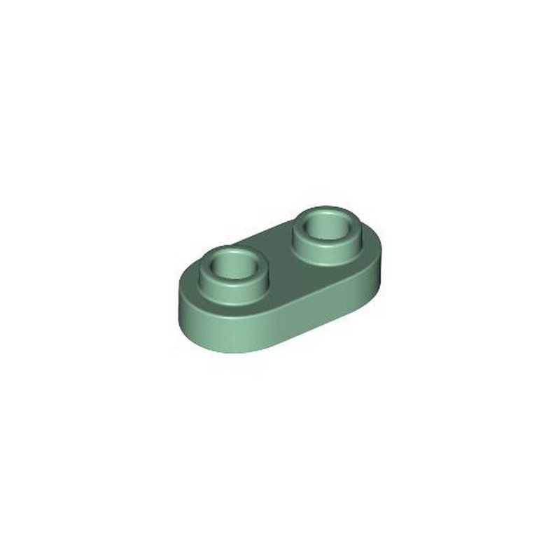LEGO 6303004 PLATE 1X2, ROUNDED - SAND GREEN