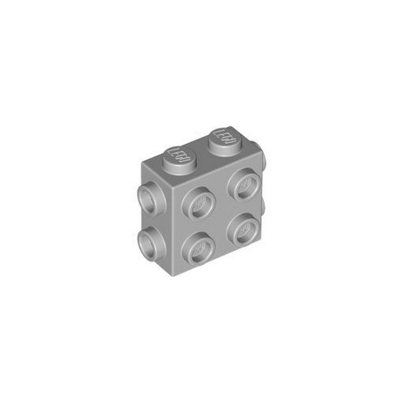 LEGO 6301870 BRICK 1X2X1 2/3, W/ 8 KNOBS - MEDIUM STONE GREY