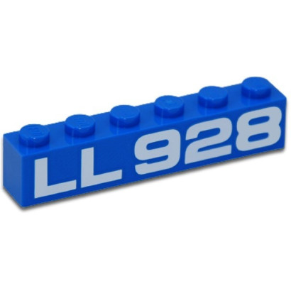 LEGO 6323429 BRICK 1X6 PRINTED 10497 - BLUE