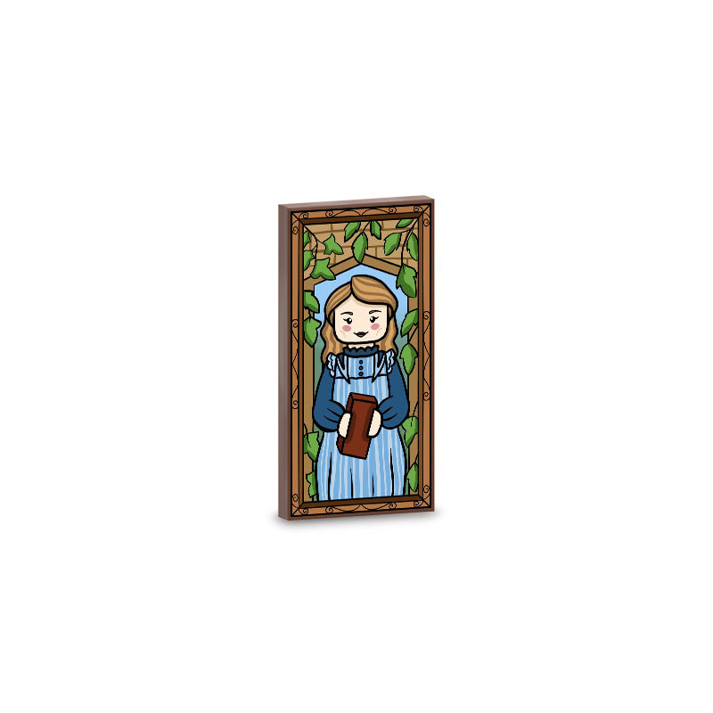 Witch Picture printed on 2x4 Lego® Brick - Reddish Brown