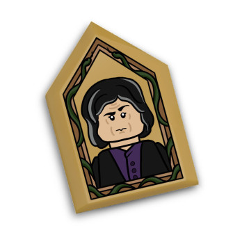 Sorcerer Painting printed on Lego® Brick 2x3 - Gold Ink