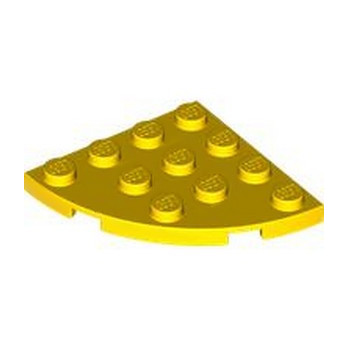 LEGO 6344217 PLATE 4X4, 1/4 CERCLE - JAUNE