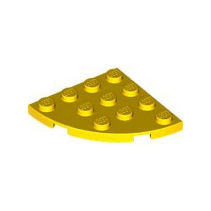 LEGO 6344217 PLATE 4X4, 1/4 CIRCLE - YELLOW