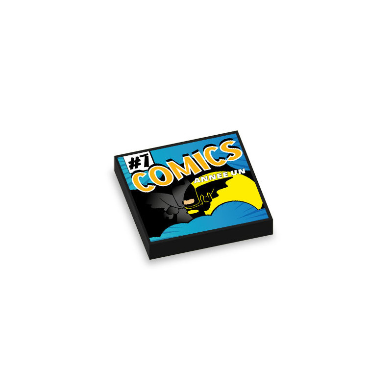 Comics imprimé sur Brique Lego® 2X2 - Noir