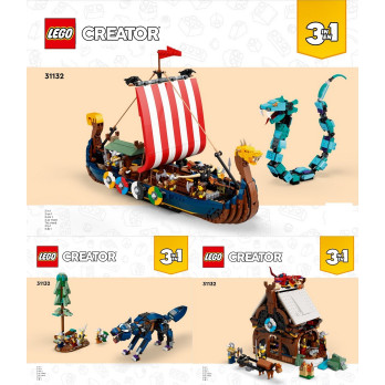 Notice / Instruction Lego CREATOR 3En1 - 31132