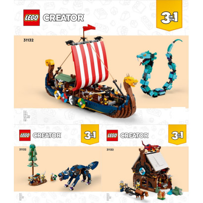 Notice / Instruction Lego CREATOR 3En1 - 31132