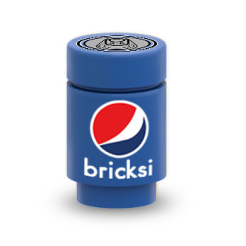 Canette Soda "Bricksi" imprimée sur Brique Lego® 1X1