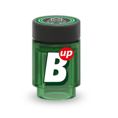 Canette de soda "Brique Up" imprimée sur Brique Lego® 1X1 - Vert Transparent