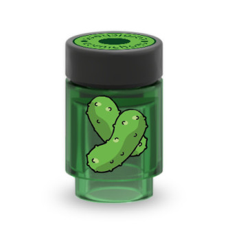 Pickle jar printed on Lego®...