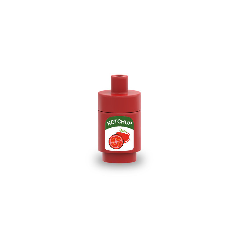 Ketchup imprimé sur Brique Lego® 1X1
