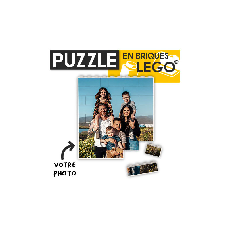 Puzzle 80x88mm à personnaliser imprimé sur Brique Lego®
