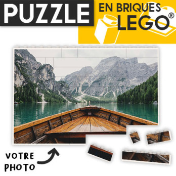 Puzzle 144x98mm to customize printed on Lego® Brick