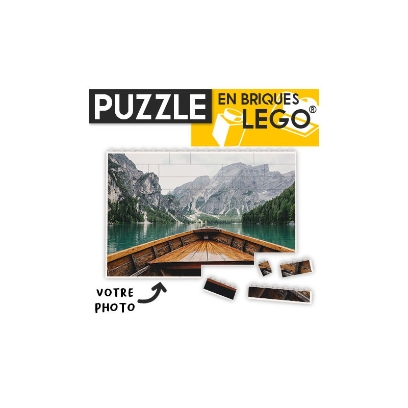 Puzzle 144x98mm à personnaliser imprimé sur Brique Lego®