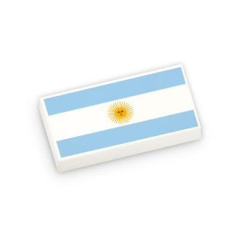 Argentina flag printed on Lego® Brick 1x2