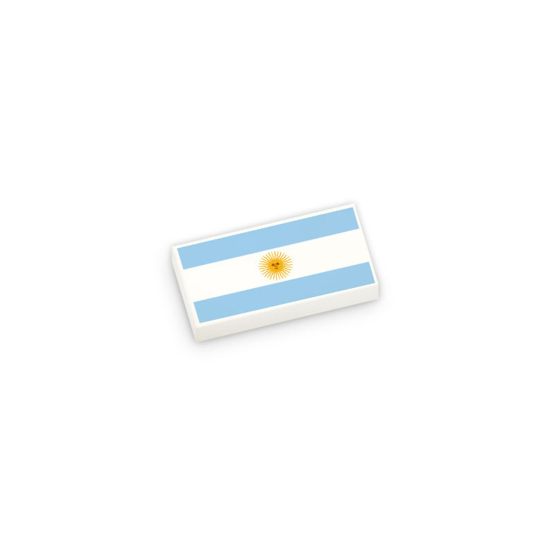 Argentina flag printed on Lego® Brick 1x2