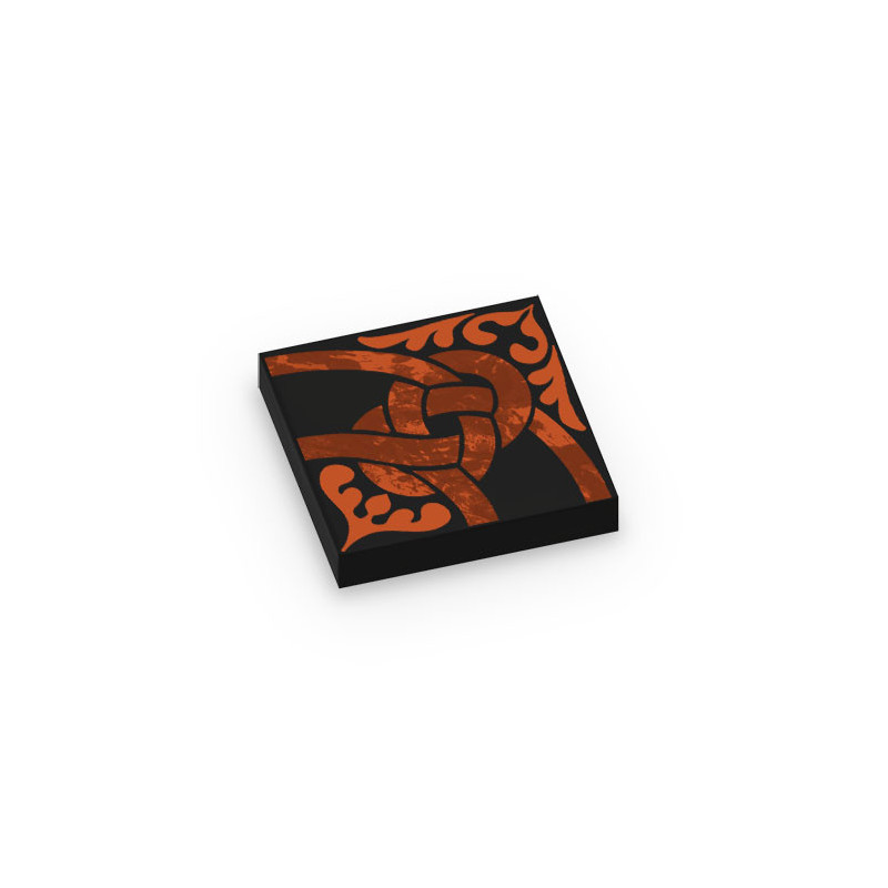 Carrelage / Faïence imprimé sur Brique Lego® 2X2 - Noir