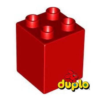 LEGO DUPLO 4107909 BRIQUE 2X2X2 - ROUGE