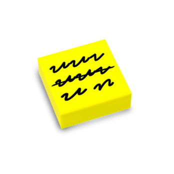 Mémo Post'it imprimée sur brique Lego® 1x1 - Vibrant Yellow