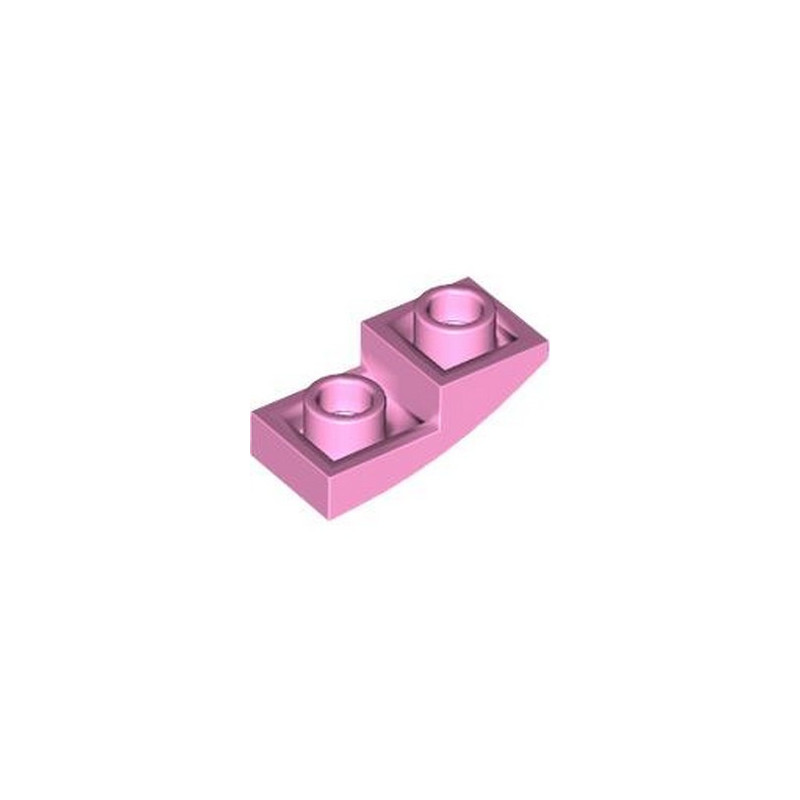 LEGO 6296041 PLATE, W/ HALF BOW, INV. 1X2X2/3 - BRIGHT PINK
