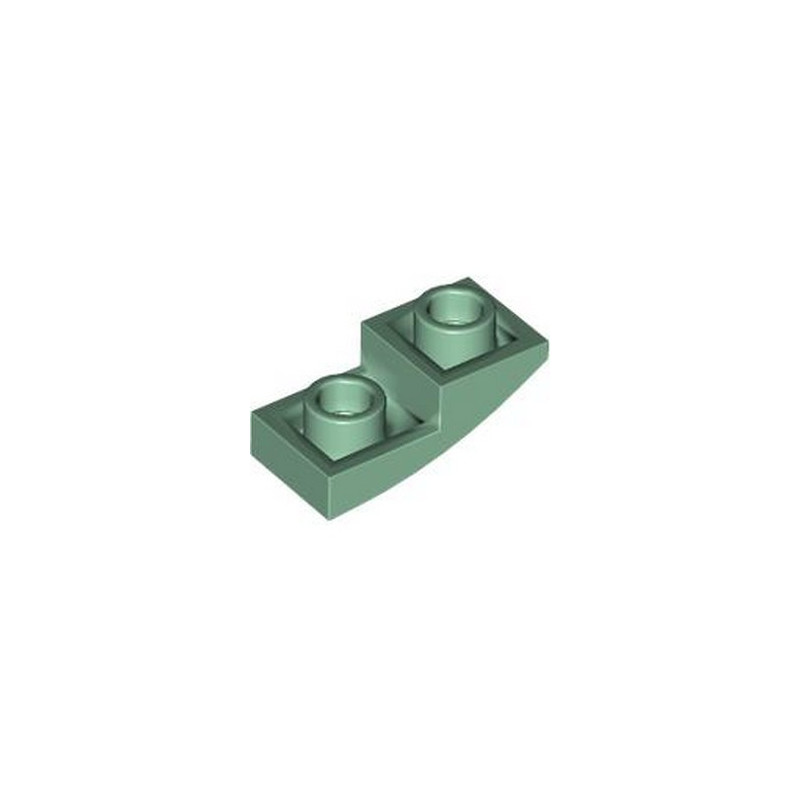 LEGO 6278553 PLATE, W/ HALF BOW, INV. 1X2X2/3 - SAND GREEN
