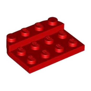 LEGO 6418346 PLATE 3X4X2/3, CIRCLE, CUT OUT - RED