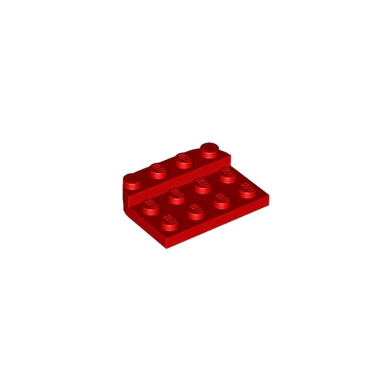 LEGO 6418346 PLATE 3X4X2/3, CIRCLE, CUT OUT - RED