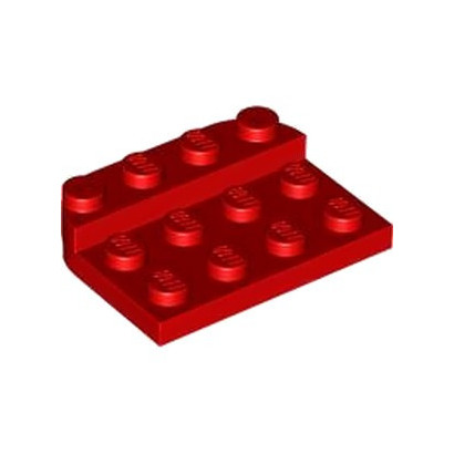 LEGO 6418346 PLATE 3X4X 2/3 ARRONIDS - ROUGE