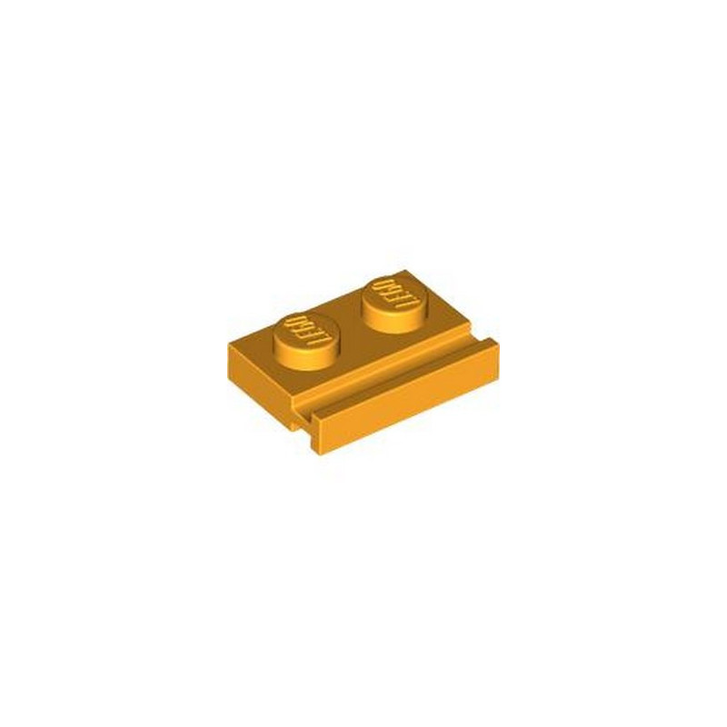 LEGO 6408683 PLATE 1X2 W/ SLIDE - FLAME YELLOWISH ORANGE