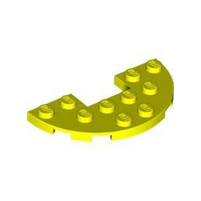 LEGO 6421396 PLATE HALF CIRCLE 3x6 WITH CUT - VIBRANT YELLOW