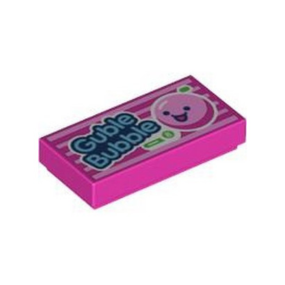 LEGO 6416635 TILE 1X2 PRINTED PACK OF CHEWING GUM - DARK PINK