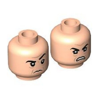 LEGO 6235092 MAN HEAD (2 FACES) - LIGHT NOUGAT