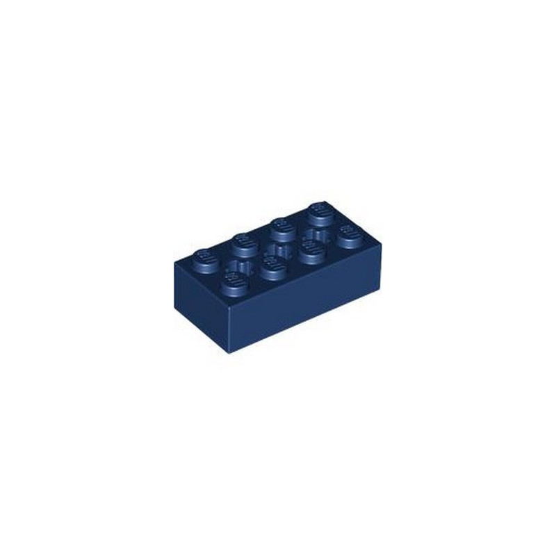 LEGO 6384912 BRICK 2X4 W/ CROSS HOLE - EARTH BLUE