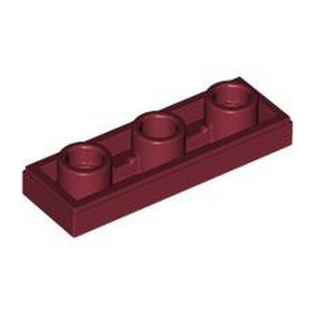 LEGO 6409757 PLATE LISSE 1X3 INV W/3.2 HOLE - NEW DARK RED