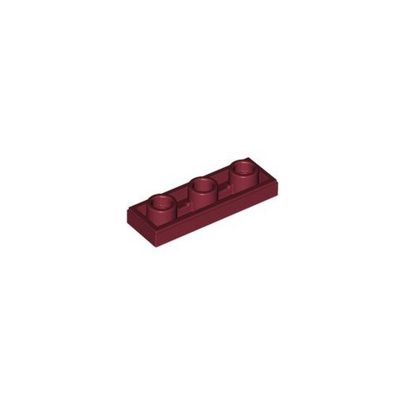 LEGO 6409757 PLATE LISSE 1X3 INV W/3.2 HOLE - NEW DARK RED