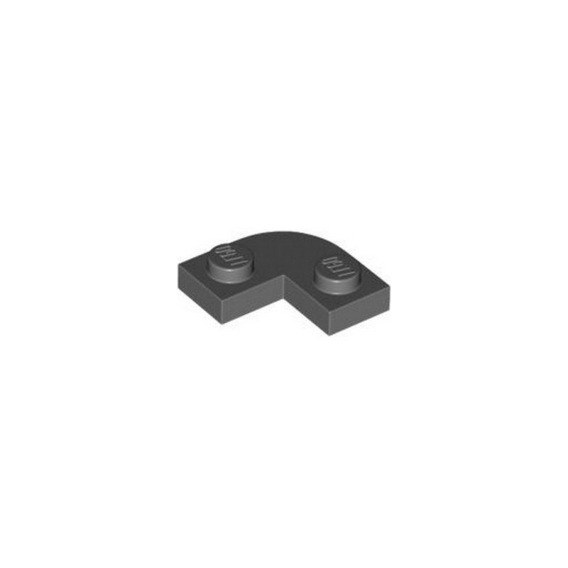 LEGO 6411395 PLATE 2X2, 1/4 CERCLE - DARK STONE GREY
