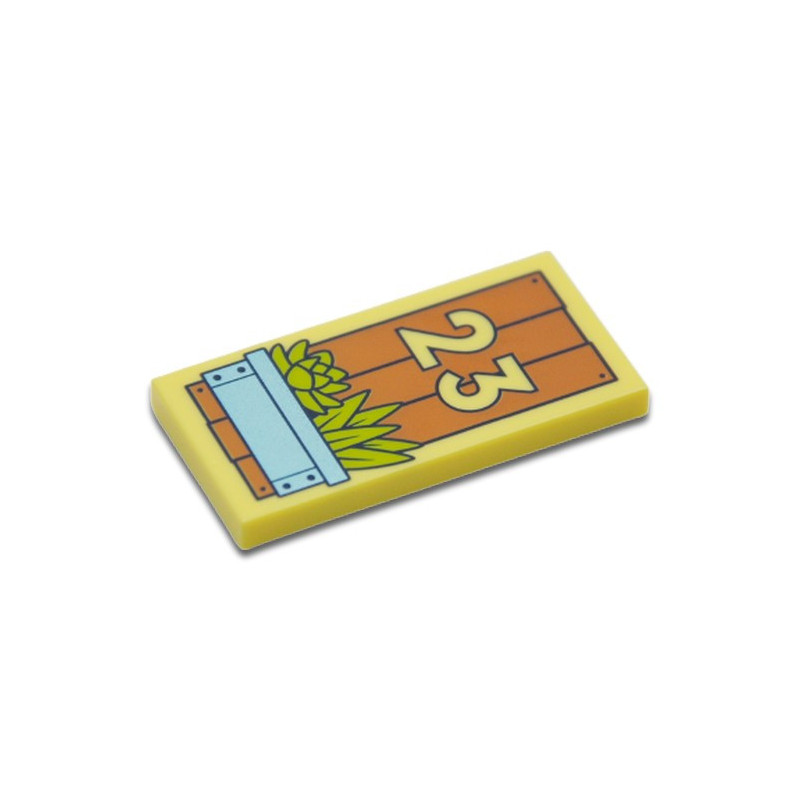LEGO 6416679 PLATE 2X4 PRINTED - COOL YELLOW