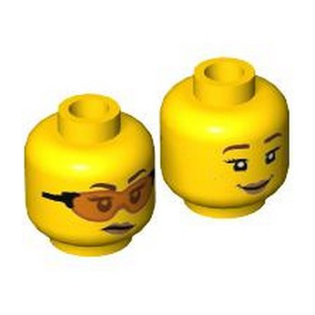 LEGO 6328351 WOMAN HEAD (2 FACES) - YELLOW