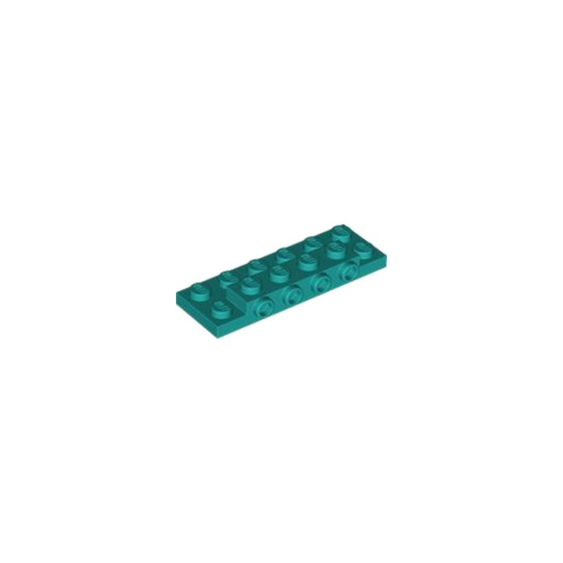 LEGO 6331421 PLATE 2X6X23 W 4 HOR. KNOB - BRIGHT BLUEGREEN