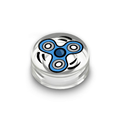 Hand spinner printed on 1x1 Round Lego® - Transparent