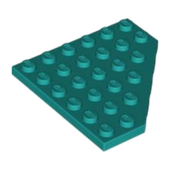 LEGO 6427404 CORNER PLATE 6X6X45° - BRIGHT BLUEGREEN