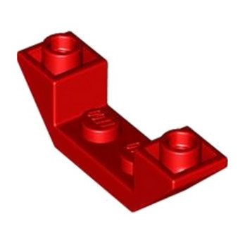 LEGO 6431120 ROOF TILE 1X4, INV., DEG. 45, W/ CUTOUT - RED