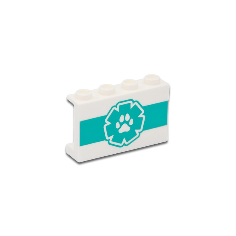 LEGO 6419124 PARTITION 1X4X2 PRINTED VETERINARY - WHITE