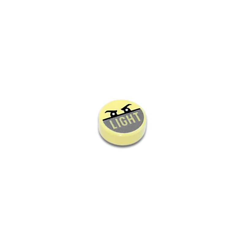 LEGO 6419140 PLATE 1X1 ROND IMPRIME - COOL YELLOW