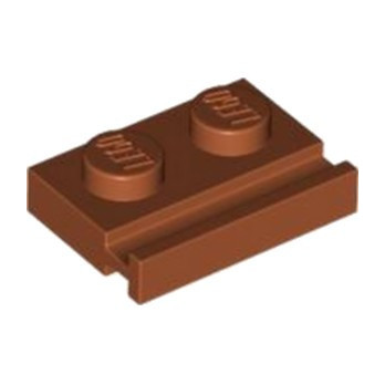 LEGO 6228839 PLATE 1X2 W/ SLIDE - DARK ORANGE