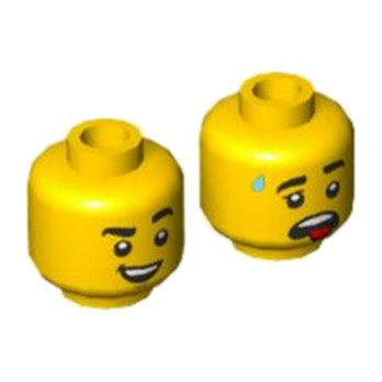 LEGO 6419100 TÊTE HOMME (2 FACES) - JAUNE