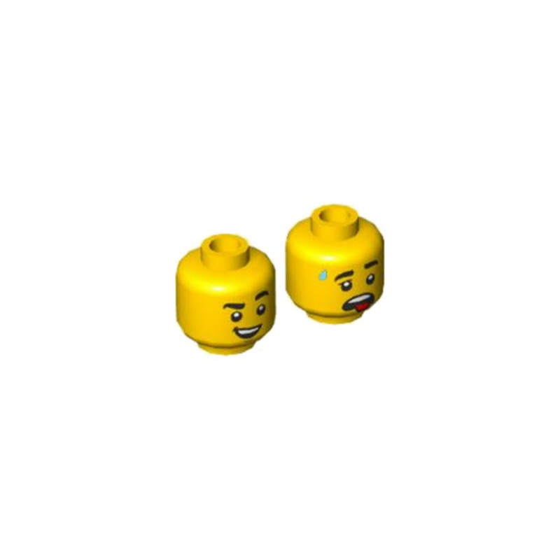 LEGO 6419100 MAN HEAD (2 FACES) - YELLOW