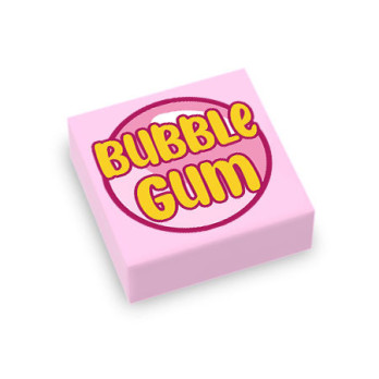 Boite Bubble gum imprimée sur Brique Lego® 1x1 - Rose clair